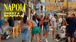 Crazy and Beautiful Napoli Italy Walking Tour  4K [upl. by Drahsir]