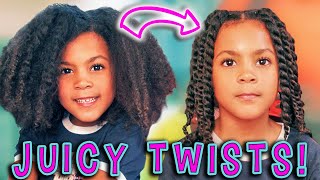 JUICY TWO STRAND TWISTS  How To Make them STAY Twisted [upl. by Ynnoj88]