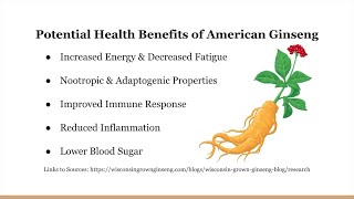 Health Benefits of Wisconsin Grown American Ginseng [upl. by Fenella]