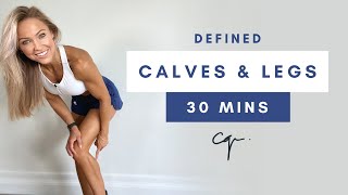 30 Min DEFINED CALVES amp LEG WORKOUT at Home  Bodyweight Only [upl. by Bega]