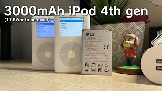 3000mAh Battery in an iPod 4th Gen Heres how [upl. by Billmyre]