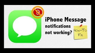 Are You Not Getting Text or Message Notifications Alerts or Sounds on iPhone How to Fix [upl. by Shelburne783]