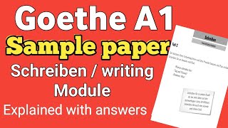 Goethe A1 exam sample paper  Schreiben writing module ASAP German Language classes Pune [upl. by Beryle]