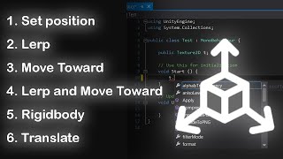 6 Ways to move object in Unity Tutorial [upl. by Allemat410]