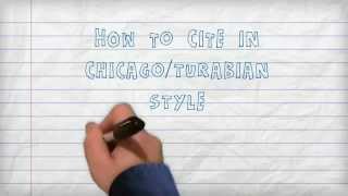 Citing  How to Cite in ChicagoTurabian Style A Three Minute Tutorial [upl. by Emelen]