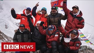 Nepalese climbers make first K2 winter summit – BBC News [upl. by Polik]