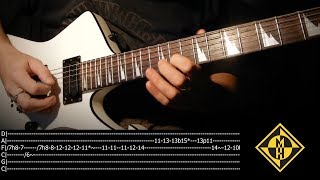 Machine Head  Davidian Solo Guitar Lesson  Tab [upl. by Singleton]