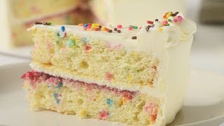 Sprinkle Cake Recipe Demonstration  Joyofbakingcom [upl. by Ronnoc]