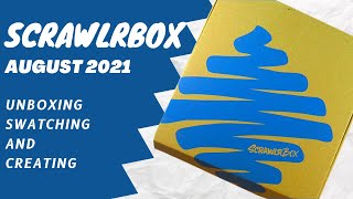 SCRAWLRBOX August 2021  unboxing and creating [upl. by Petulah280]