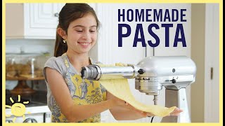 KIDS MAKE  Homemade PASTA [upl. by Hendren]