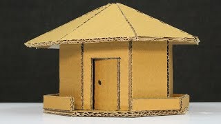 How to Make a Simple Cardboard House [upl. by Corrianne135]