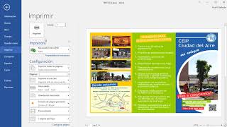 CÓMO IMPRIMIR UN TRÍPTICO EN WORD [upl. by Hazard]