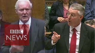 Tony Benn v Hilary Benn on war votes  BBC News [upl. by Leventhal371]