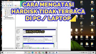 CARA MENGATASI HARDISK EXTERNAL TIDAK TERBACA WINDOWS 10 [upl. by Laforge]