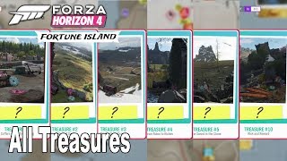 Forza Horizon 4 Fortune Island  How to Solve All Treasures 110 HD 1080P [upl. by Robinia]