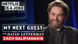 Zach Galifianakis Tells David Letterman Hes Been Pranking His Brother For Years  Netflix Is A Joke [upl. by Ahseiym2]