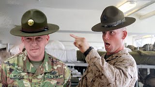 Marine Corps Drill Instructors VS Army Drill Sgts Marine Reacts [upl. by Zoubek]