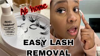 How To REMOVE Mink Lash Extensions At Home  Ardell LashFree Remover [upl. by Vowel123]