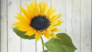 Como hacer flores de papel Girasoles Super faciles y rapidas  DIY Manualidades 22 [upl. by Lletnahs]