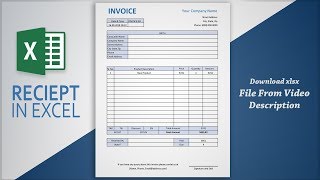 Creating Professional Invoice in Excel  Receipt Making Tutorial  Free Template [upl. by Johnstone]