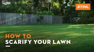 How to scarify your lawn  STIHL Tutorial [upl. by Asirral]