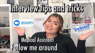 Interview Tips and Tricks  Medical Assistant 2021  follow me around [upl. by Atenek]