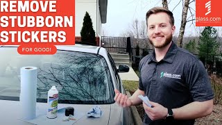 The Best Way to Remove Stickers from Auto Glass  Glasscom® [upl. by Halehs]