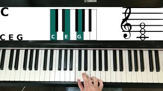 How To Play C Chord On Piano [upl. by Ayeki409]