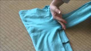 Fold long sleeved tshirts using The KonMari Method [upl. by Africah]