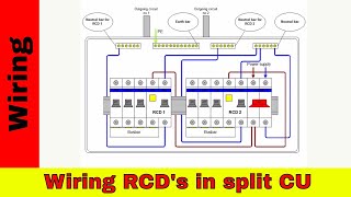 How to wire split consumer unit RCD wiring [upl. by Alletse]