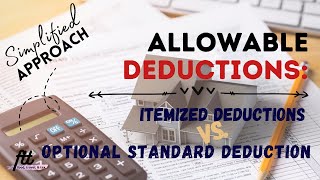 TOPIC 26 ALLOWABLE DEDUCTIONS  Itemized Deductions vs Optional Standard Deduction OSD [upl. by Notlaw]