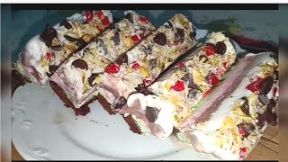 Cassata Ice cream RecipeHomemade Ice cream with cake [upl. by Drarreg]