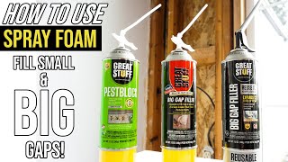 How To Use Great Stuff Foam  Spray Foam In A Can Easy To Use On Small And Big Gaps and Cracks [upl. by Anaeirb]