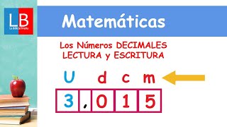 Los Números DECIMALES LECTURA y ESCRITURA ✔👩‍🏫 PRIMARIA [upl. by Wendelina]