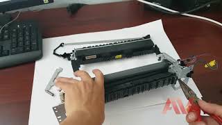 HP laserjet Pro M402dn how to printer fuser unit replace Remove fuser unit HP M402 printer [upl. by Sadinoel]