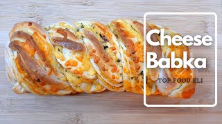 Cheese Babka Recipe  Shaping Cheese Bread  Top Food Eli [upl. by Nediarb]