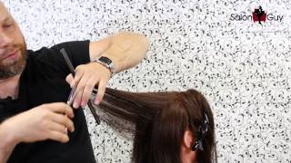 Haircut Tutorial  How to Cut Layers  TheSalonGuy [upl. by Saunders]