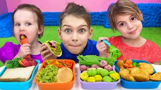 Five Kids Lunch Time Song  more Childrens Songs and Videos [upl. by Alwitt]