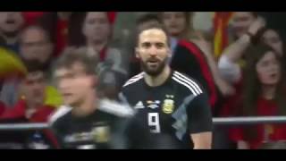 Higuain miss vs Spain  2018  3 [upl. by Atiuqehc]