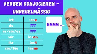 Verben konjugieren  unregelmäßig  Learn German  Deutsch lernen [upl. by Cousin]