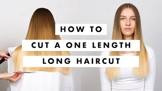 One Length Haircut Tutorial  MIG Training [upl. by Htebzil480]