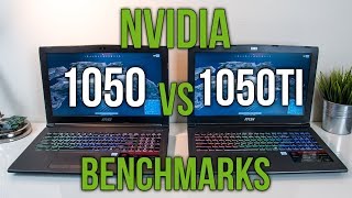 Nvidia 1050 vs 1050 Ti  Laptop Graphics Comparison Benchmarks [upl. by Ennovart]