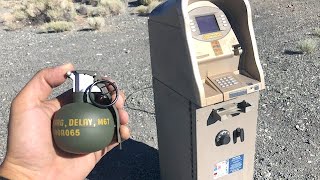 Throwing a grenade inside an ATM machine [upl. by Arihsak]