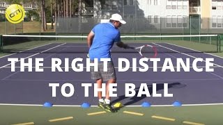 Tennis Tip The Right Distance To The Ball [upl. by Ecnerolf]