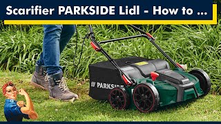 PARKSIDE Electric Scarifier  Aerator from Lidl how to scarify the lawn [upl. by Nevuer]