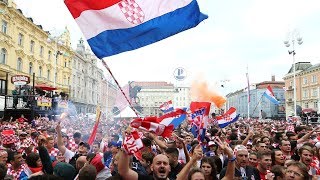 France v Croatia  Fans gather in Zagreb for World Cup final  live [upl. by Adahsar]