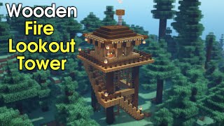 Minecraft Wooden Fire Lookout Tower [upl. by Bore885]