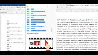 Editing YouTube Transcripts in Microsoft Word [upl. by Acina]