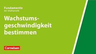 Wachstumsgeschwindigkeit bestimmen  Fundamente der Mathematik  Erklärvideo [upl. by Avrit853]