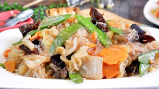 Super Easy Buddha’s Delight 罗汉斋 Vegetarian Stir Fry Mixed Vegetable Recipe  Luo Han Zhai [upl. by Boothman84]